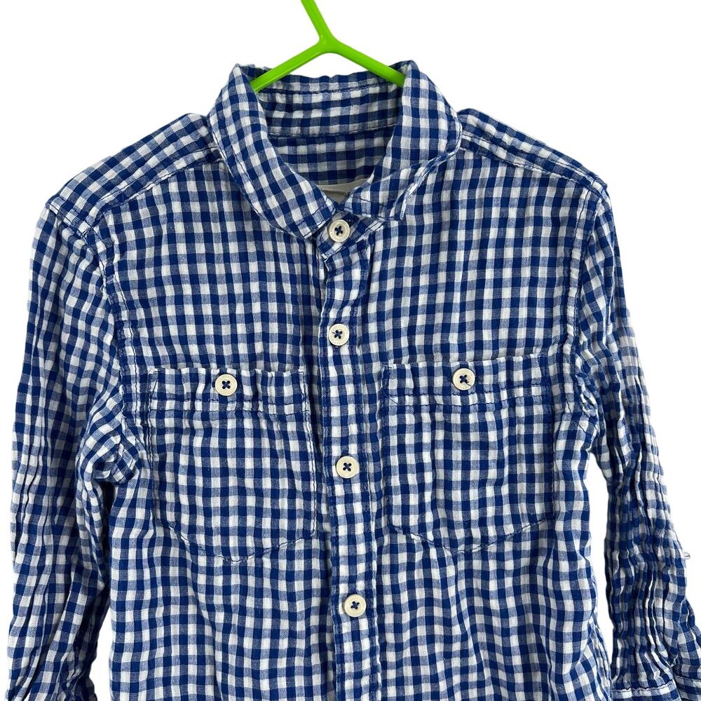 Tucker + Tate Blue Checked Button Down Shirt Size 2